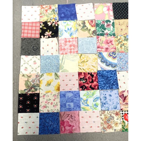 112 Precut 2” Cotton Fabric Squares - Multicolor Floral Patterns Quilting & Craf - Picture 2 of 5